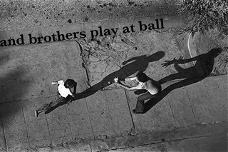 and brothers play at ball
